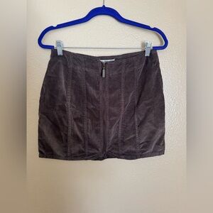 Free People Brown Corduroy Mini Skirt
